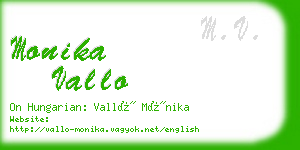 monika vallo business card